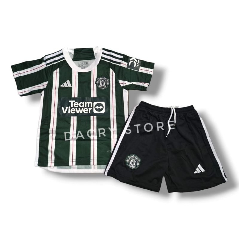 Jersey kids anak emyuu MU away new 23/24 grade ori thailand