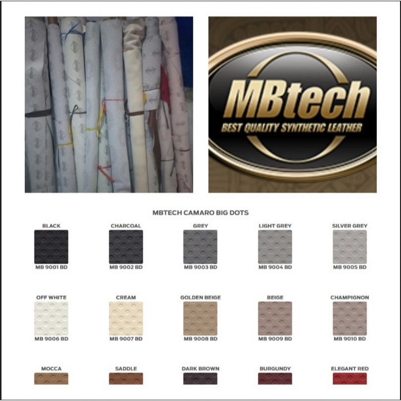 Kulit Jok Motor MBtech Camaro Motif Bigdot – Bahan Kulit Jok Motor Premium, Stylish & Berkelas