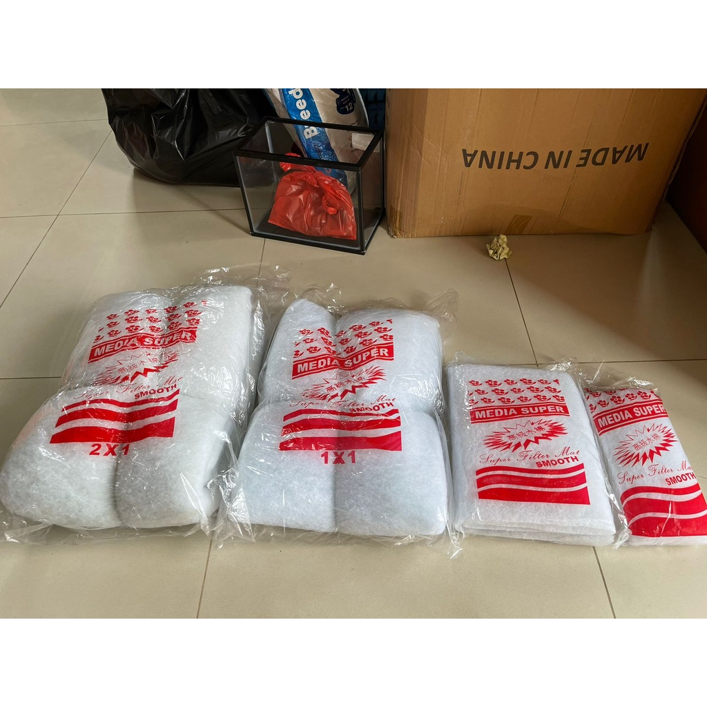 MEDIA SUPER Kapas Filter / Busa Media Filter Akuarium Kecil