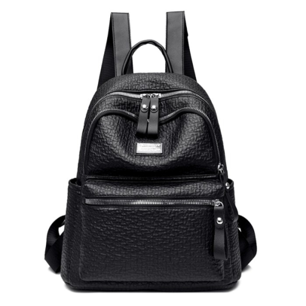 Jual TAS RANSEL WANITA IMPORT KOREA CULTIVA KULIT CROCO HITAM TA717B5 Murah