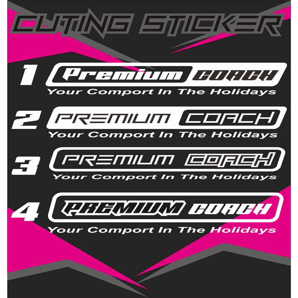 STICKER CUTING MOBIL ELF,PREMIUM COACH STIKER MOBIL