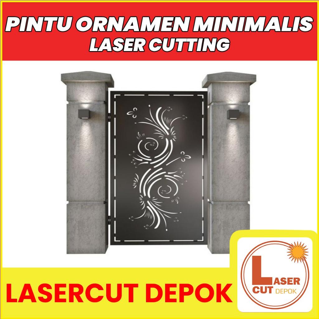 PINTU ORNAMEN MINIMALIS | LASER CUTTING