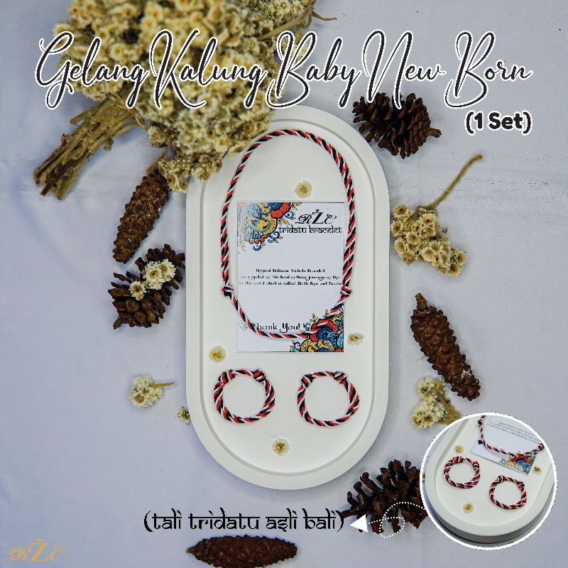 Gelang Bayi & Kalung Bayi Tridatu 1 Set | Gelang Bayi | Kalung Bayi
