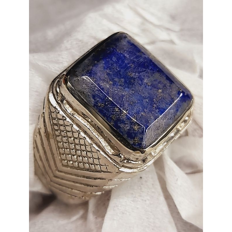 CINCIN BATU AKIK LAPIS LAZULI/ LAZURITE ASLI NATURAL HARGA MURAH