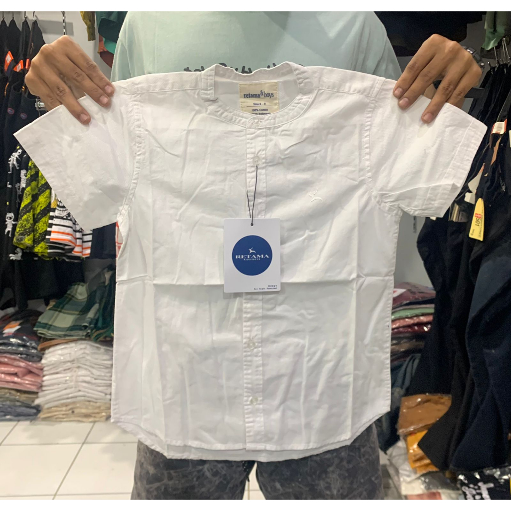 Baju Kemeja Koko retama Anak Lengan Pendek Full Kancing / Mohon Baca Detail Sizenya Dideskripsi Untu