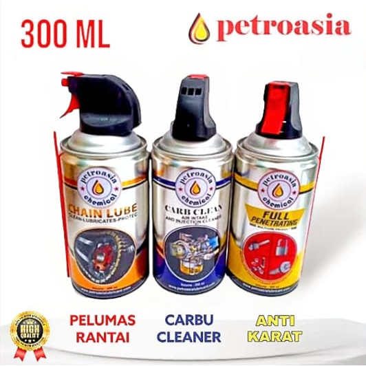 PETROASIA [ Chainlube , Carb Cleaner , Full Penetrating Penghilang Karat ] 300ML