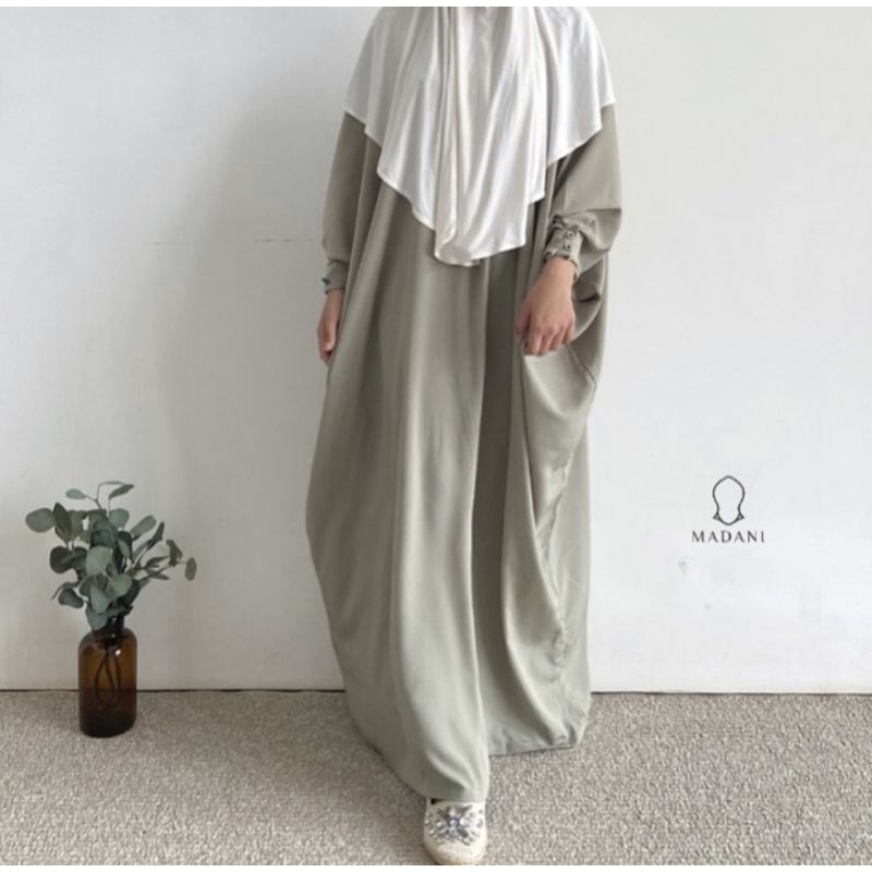 abaya tangan kancing(Madani thelabel)