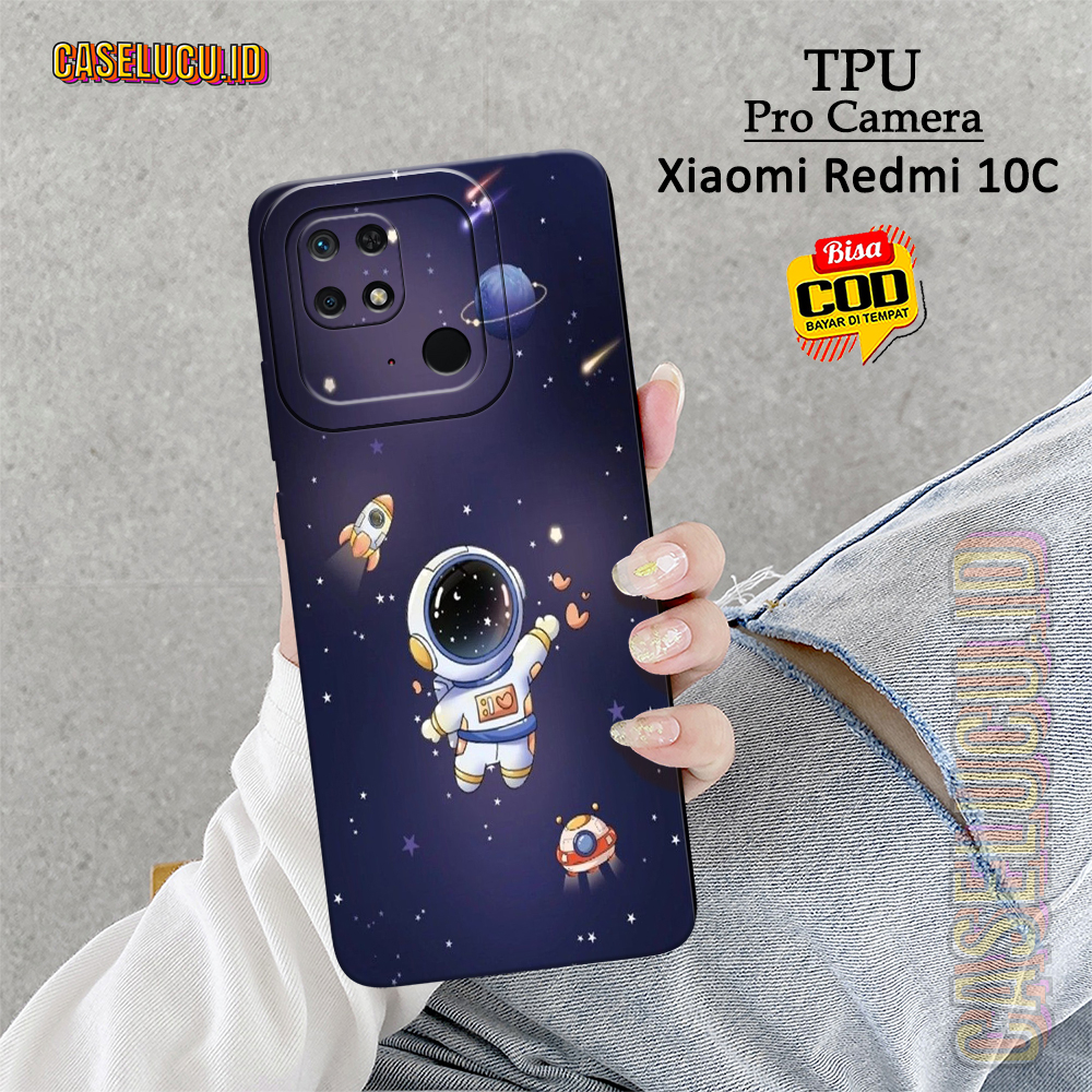 Casing Hp Xiaomi Redmi 10C Terbaru - Fashion Case Astronot - Case Xiaomi Redmi 10C - Soft Case Hp Xi