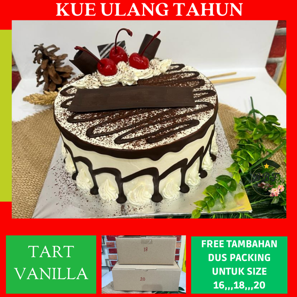 

Tart Vanilla / Tart ulang Tahun / Kue Ulang Tahun / Kue tart / Vanilla Cake / Cake Ulang Tahun