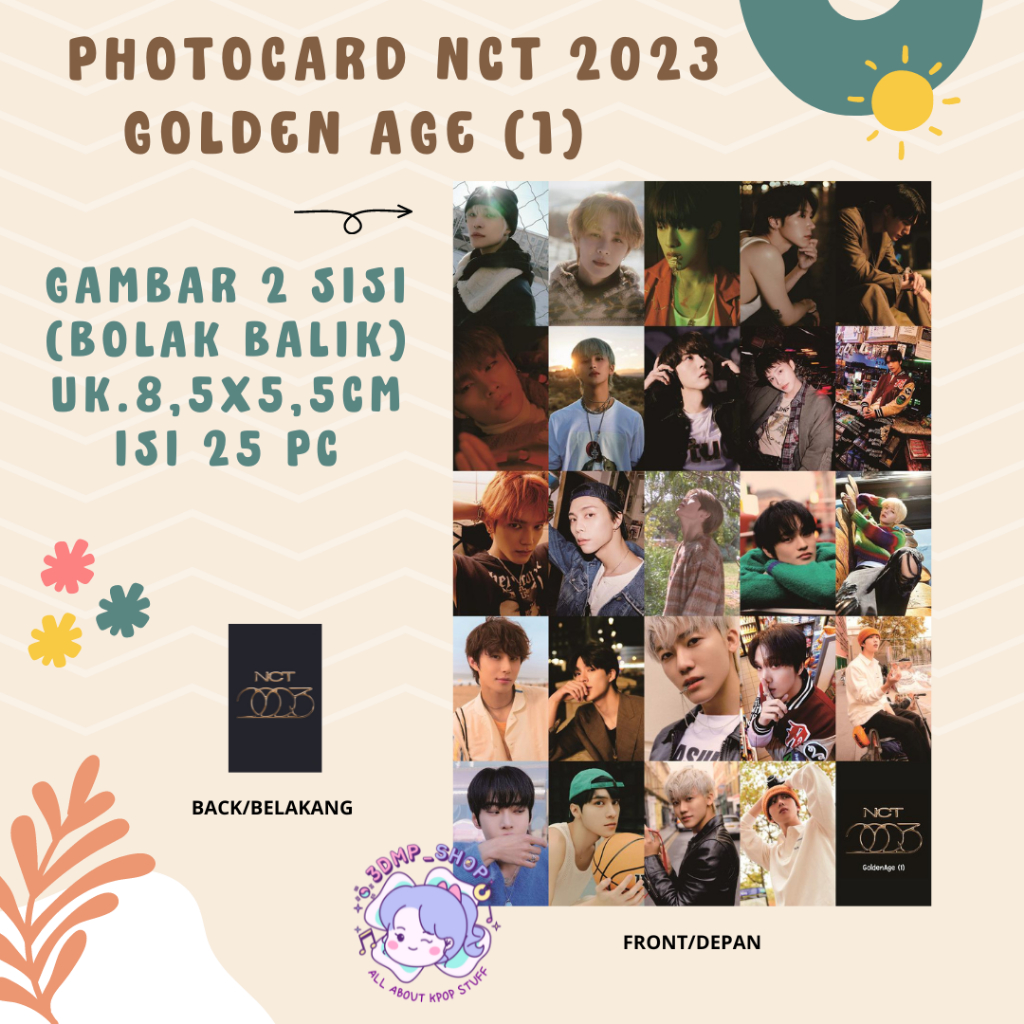 [2 sisi - 25 lembar] Photocard NCT 2023 Nation Connection Golden Age