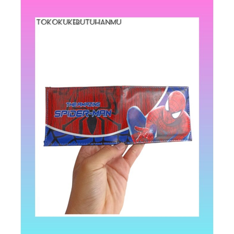 dompet anak remaja karakter spiderman superhero dompet anak lipat anak laki laki kekinian