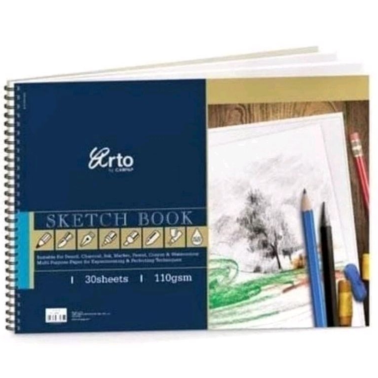 

Arto Sketch Book A4 / 30 Sheets / 110 Gsm / Extra White / Spiral