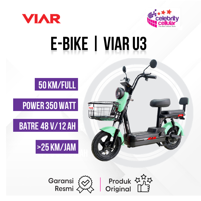 SEPEDA LISTRIK - VIAR U3 - GARANSI RESMI