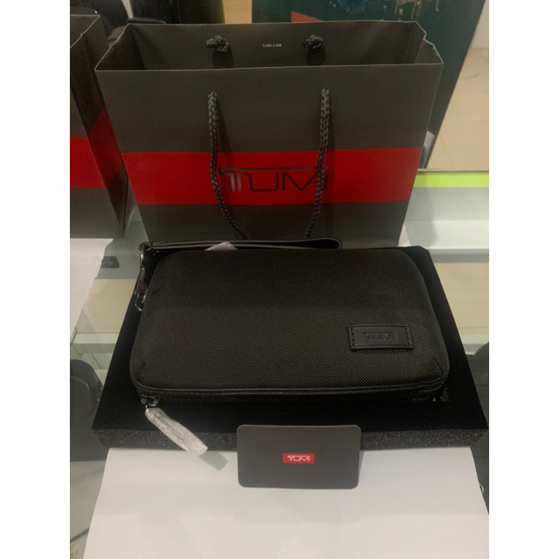 brandnew tumi original TRIPLE ZIP CLUTCH special edition