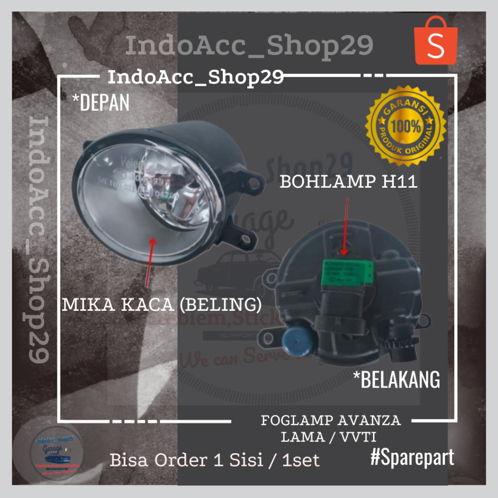 Foglamp avanza Foglamp xenia Lampu Kabut vios gen 2 Lampu Kabut innova grand Lampu kabut camry fogla