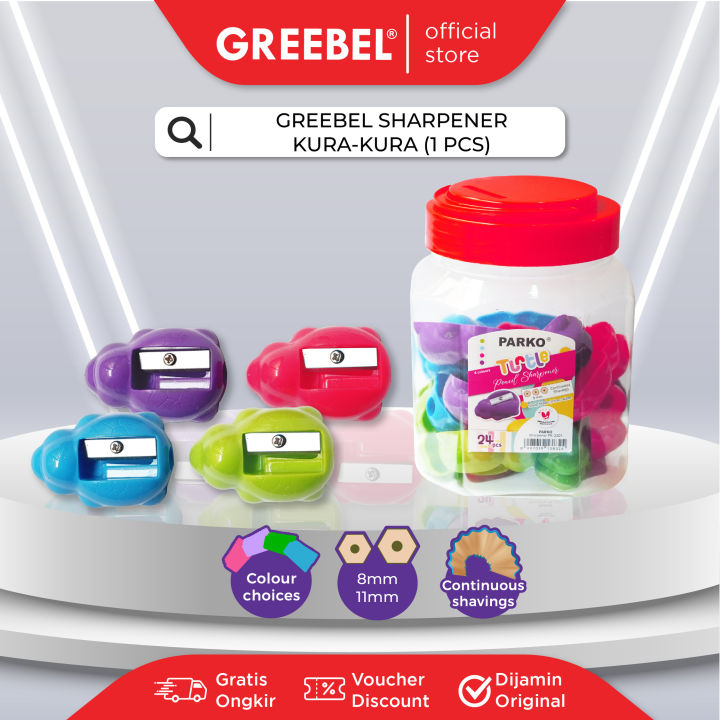 

GREEBEL PARKO SHARPENER KURA-KURA (1 pcs)/ Serutan/ Rautan anak sekolah lancip anti patah