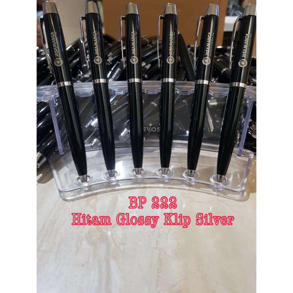 

Bollpoint Stainless/BP 222 Hitam Glossy Klip Silver/Cocok Untuk Promosi dan Souvenir Bisa Custome Nama dan Logo Perusahaan