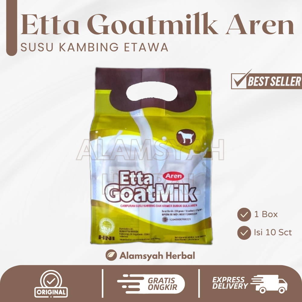 

ETTA GOAT MILK HNI | SUSU ETAWA ETTA GOATMILK GULA AREN 1 BUNGKUS ISI 10 SACHET