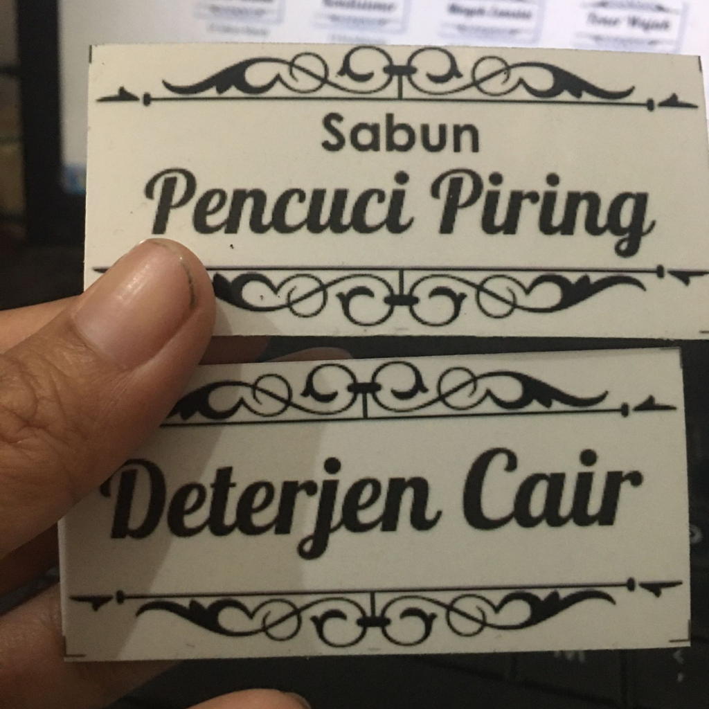 

(TRANSPARAN-IND) Stiker Label Sabun Waterproof detergen desinfektan sampo laundry pencuci piring baju