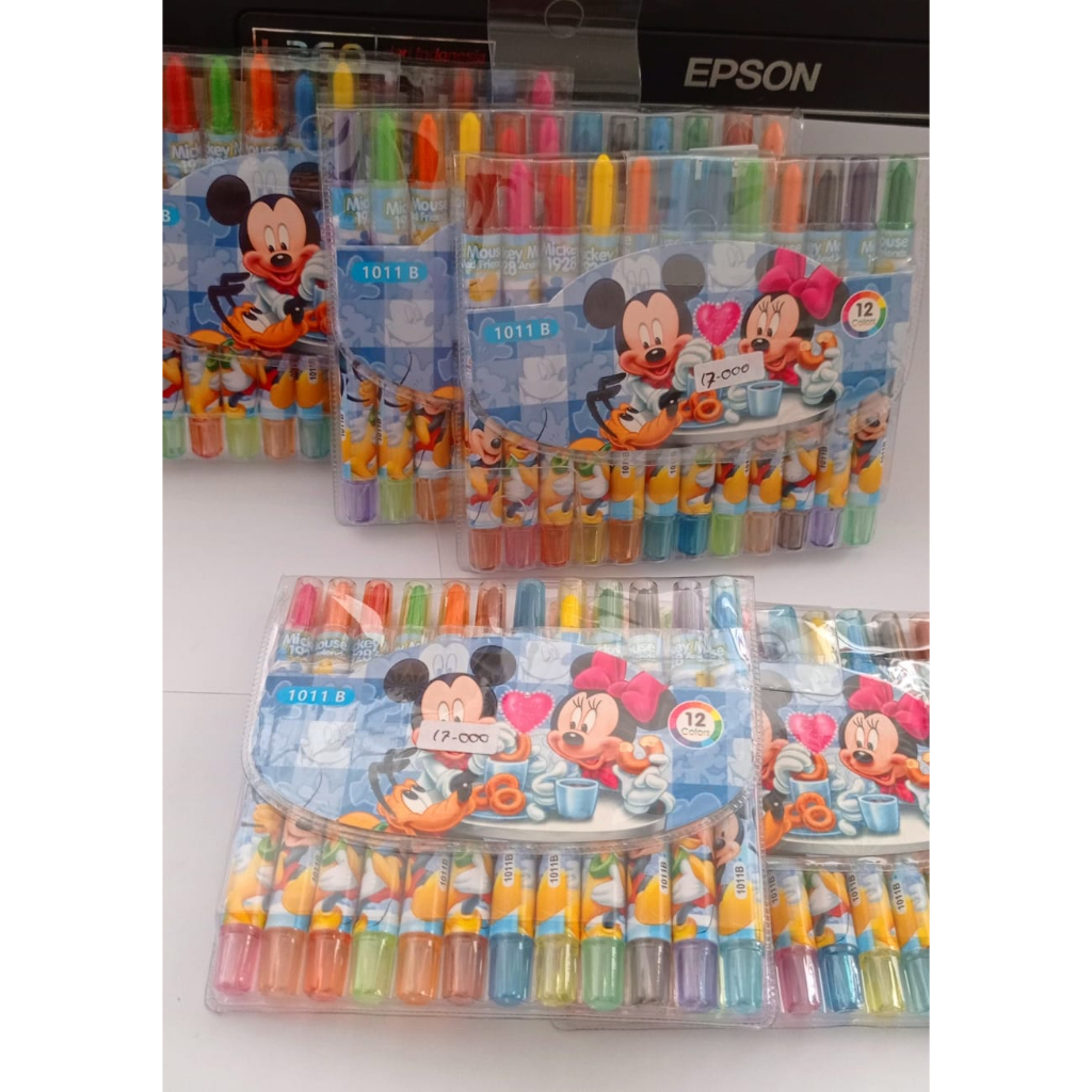 

crayon putar panjang karakter 12 warna