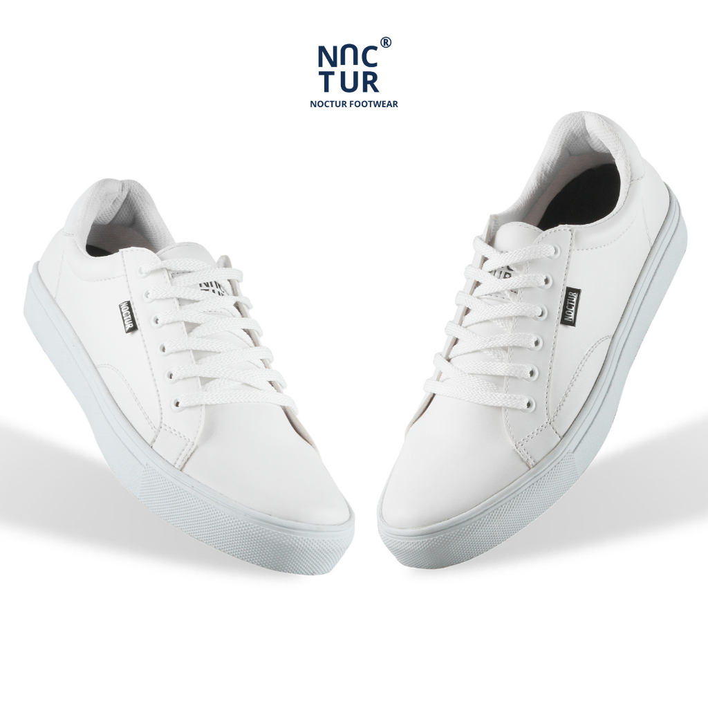 NOCTUR - Sepatu Pria Putih Casual Full White N-601