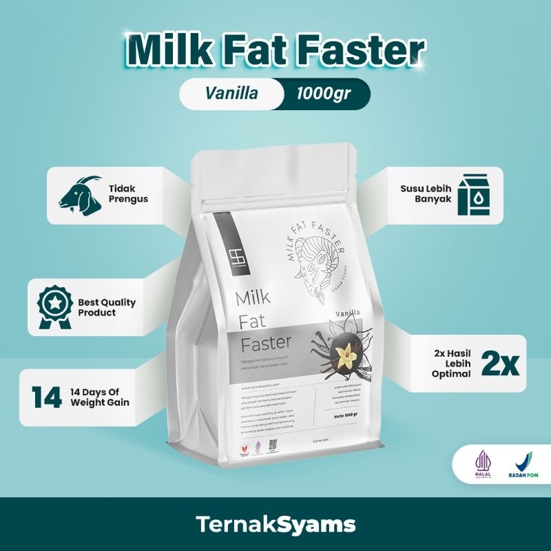 

Susu bubuk etawa ternak syams milk fat faster varian vanilla 1000 gram