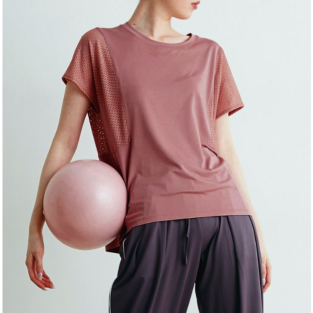 INSPORT - Baju Senam Olahraga Wanita Oversize Model Jaring PREMIUM Tshirt Olahraga 574