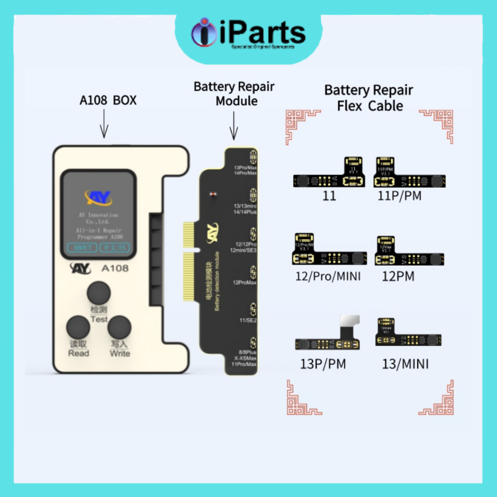 Alat AY 2in1 Repair Face ID battery Health Iphone X XR XS XSMAX 11 12 13 PRO PROMAX