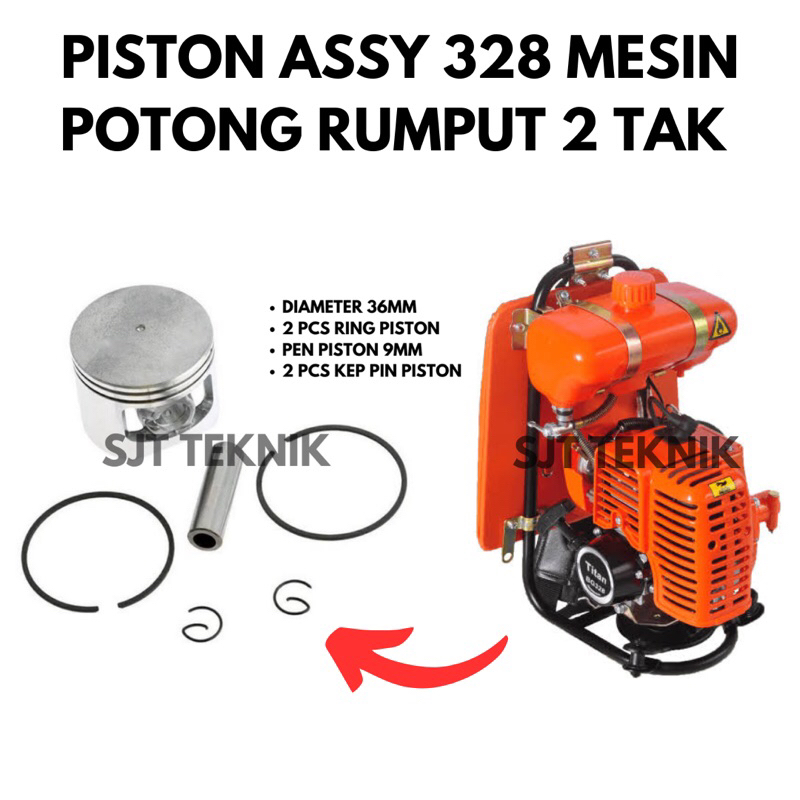 Piston mesin potong rumput 2 tak piston assy mesin potong rumput 2 tak piston komplit mesin potong r