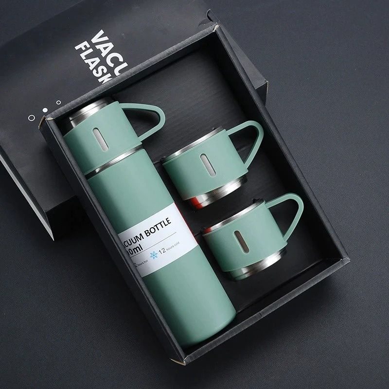 Termos Set Cangkir Stainless 500 ML Premium / Termos Vacuum Flask Traveling