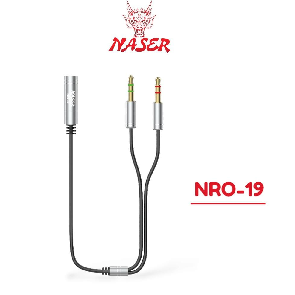 NASER KABEL AUX TO JACK NRO-19 / Kabel Aux to Jack Mic & Jack Headset /  Audio Cable 35cmm Aux 3.5mm