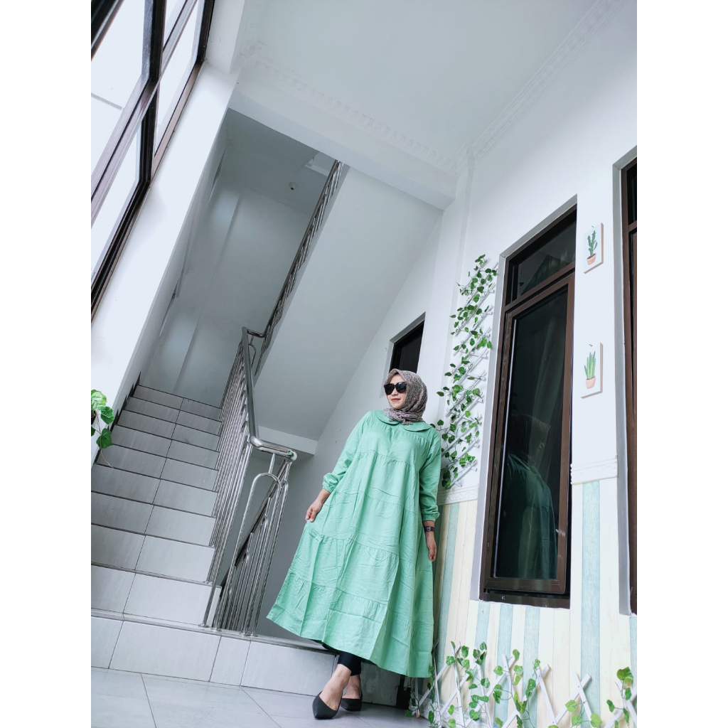 MIB Style - Midi Dress Jumbo Polos Wanita Elegant Mewah Gamis Jumbo Wanita Muslimah