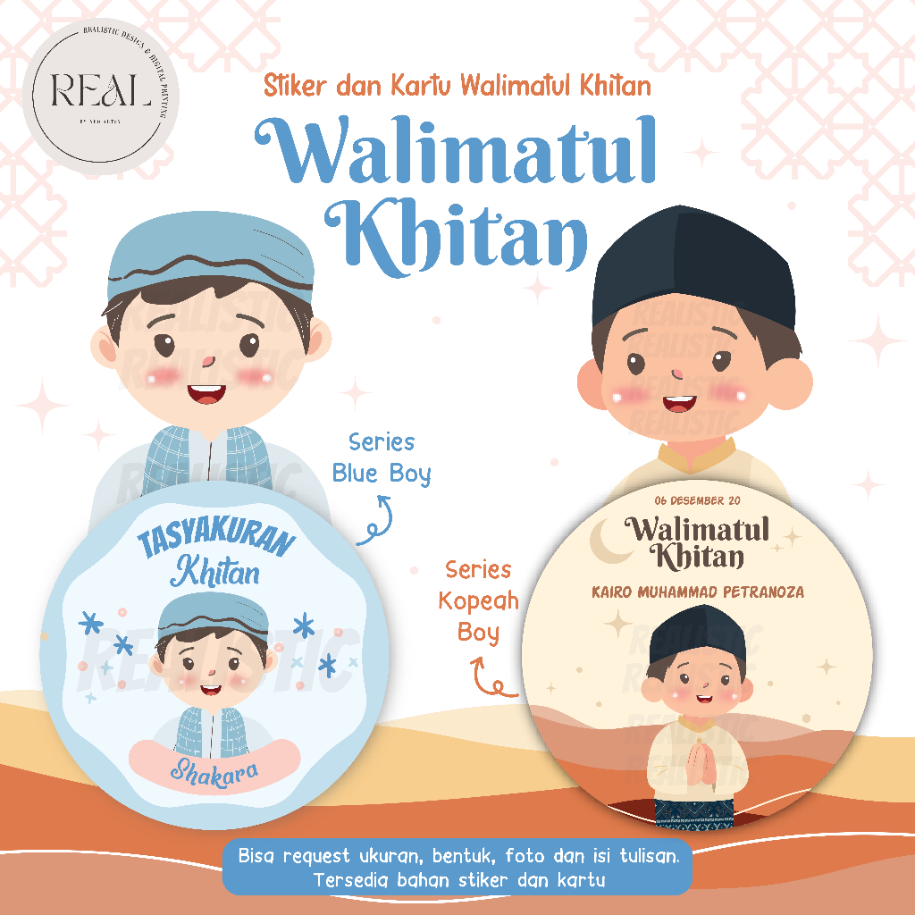 

Stiker/ Kartu Syukuran Khitanan - Tasyakur Walimatul Khitan