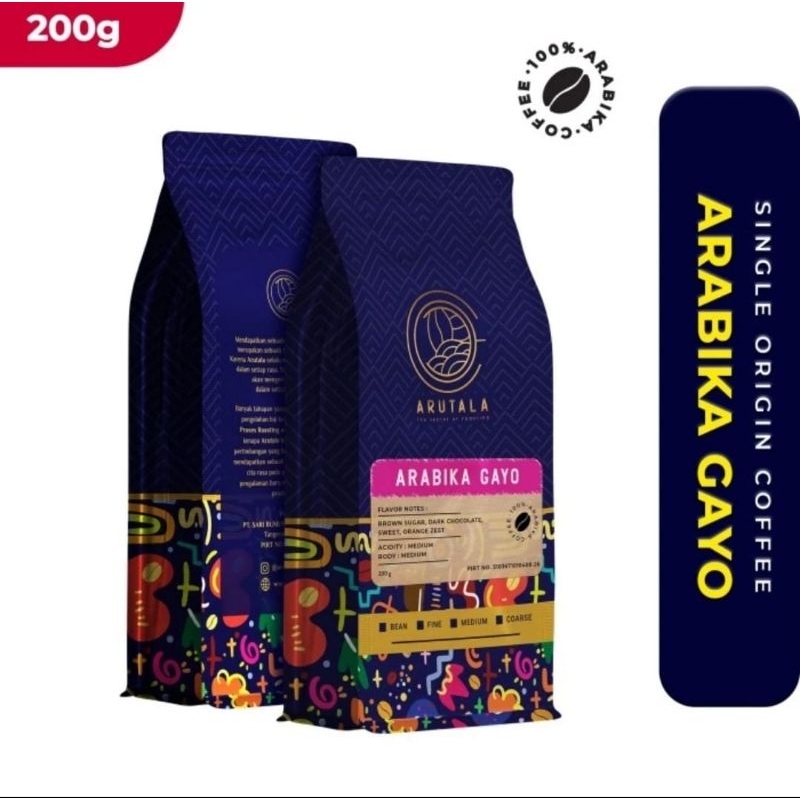 

ARUTALA Kopi Arabika Gayo Arabica Coffee 200 gram - Giling Halus