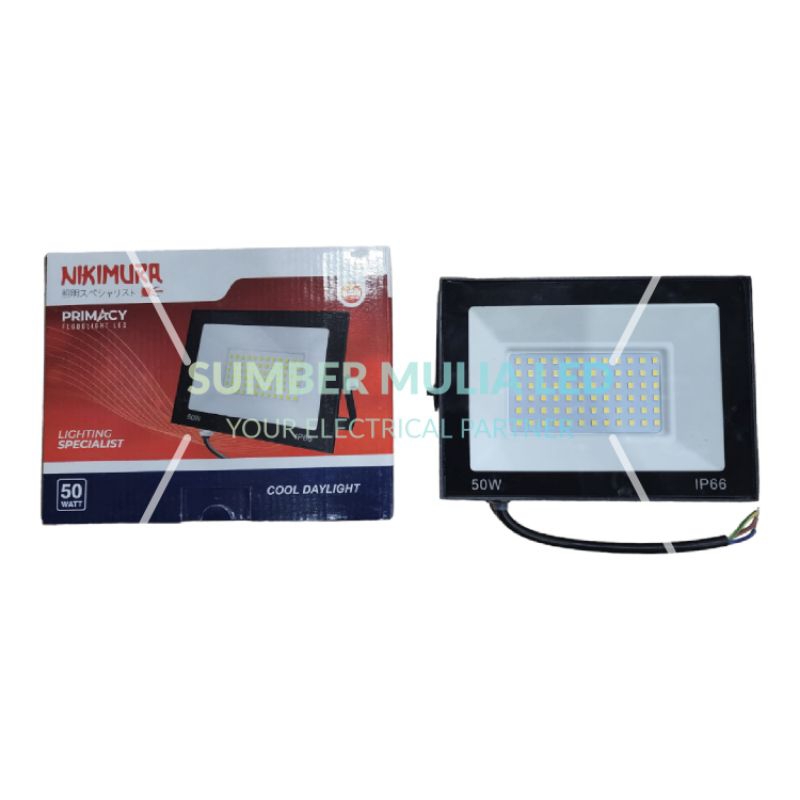 NIKIMURA Lampu Sorot LED 50W Outdoor / Tembak / Panggung / Flood Light/ Kap LED PREMIUM 50 Watt Caha