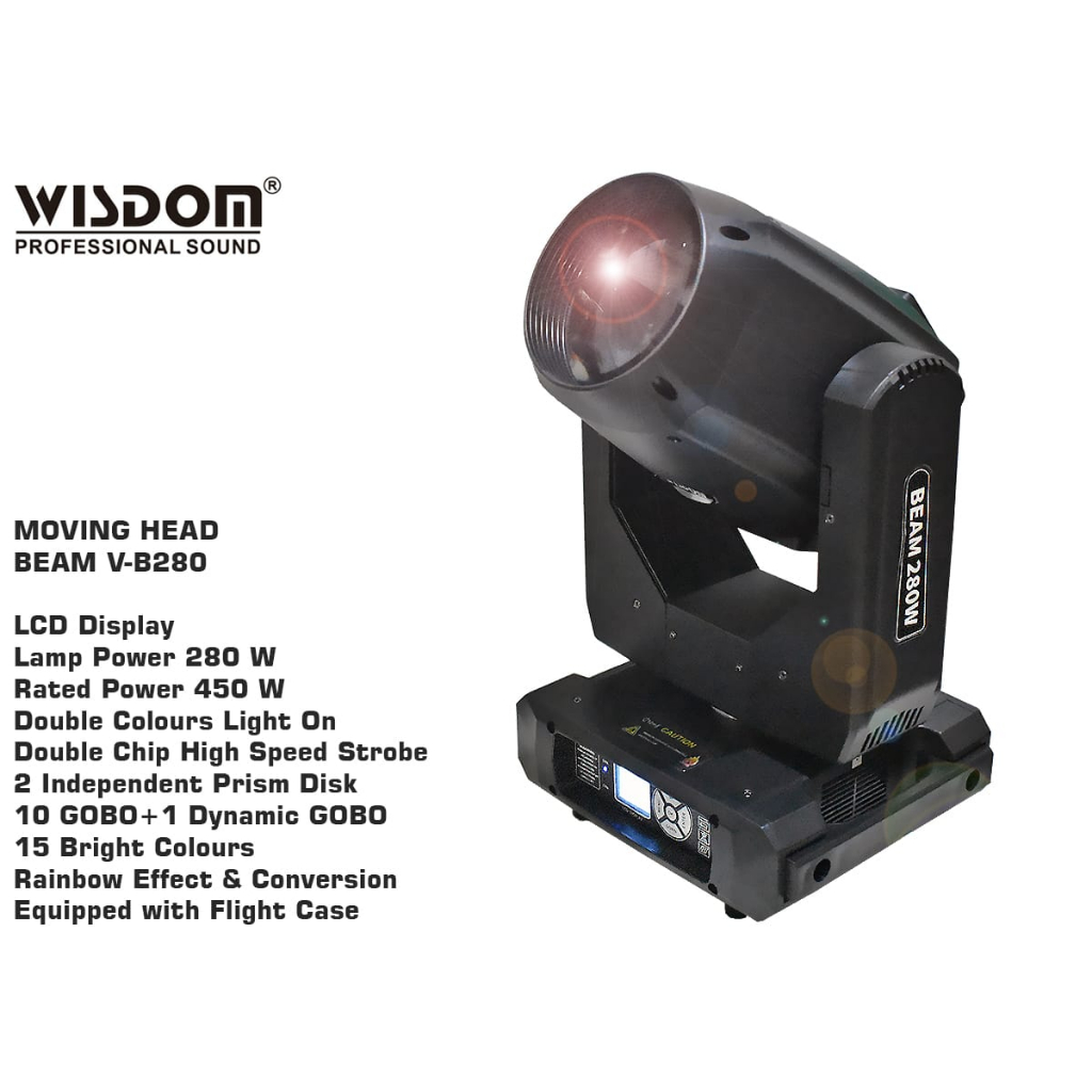 Beam 280 watt Wisdom - Moving Head Beam 280Watt