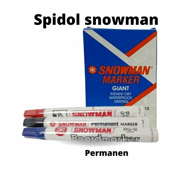 

Spidol SNOWMAN permanent warna biru merah hitam