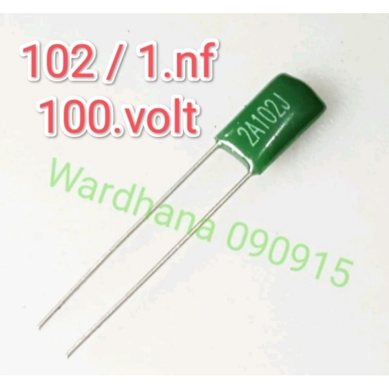 Kapasitor Milar 102 100 volt Kapasitor Milar 1 nf 100volt