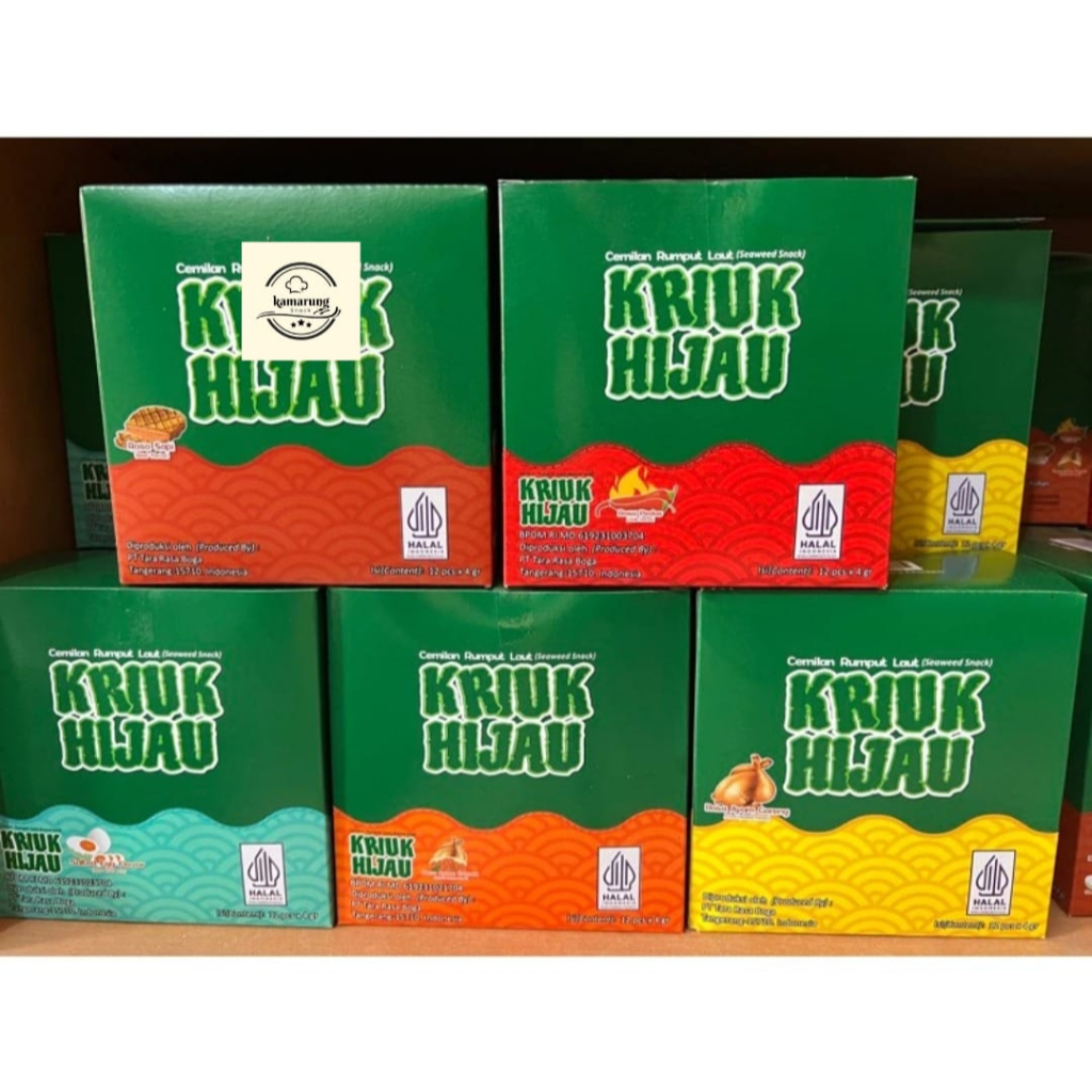 

NORI RUMPUT LAUT KRIUK HIJAU ISI 12 PCS X 4 GR