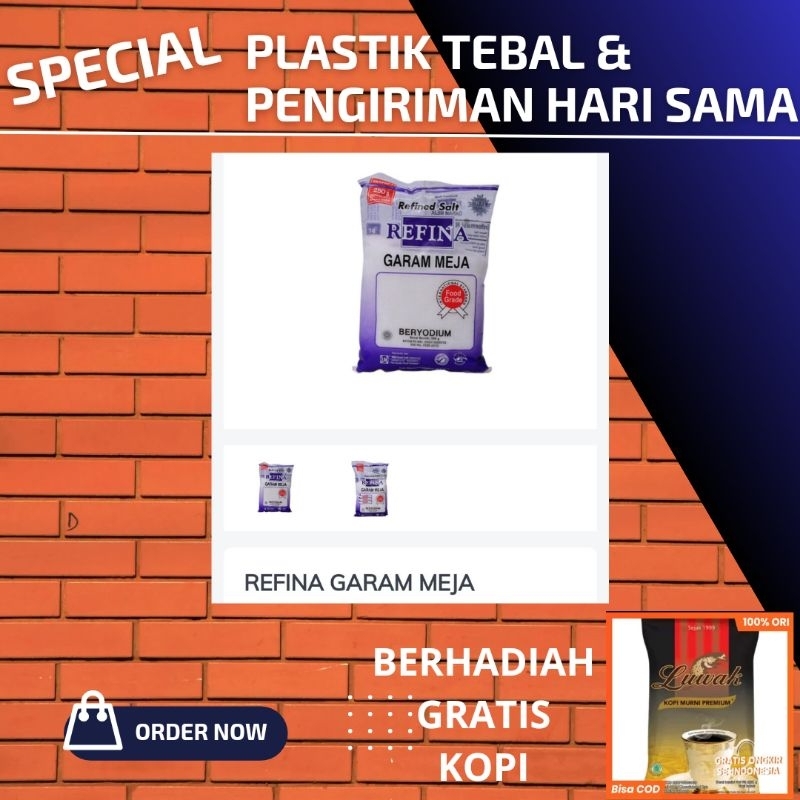 

refina garam meja 250 gram