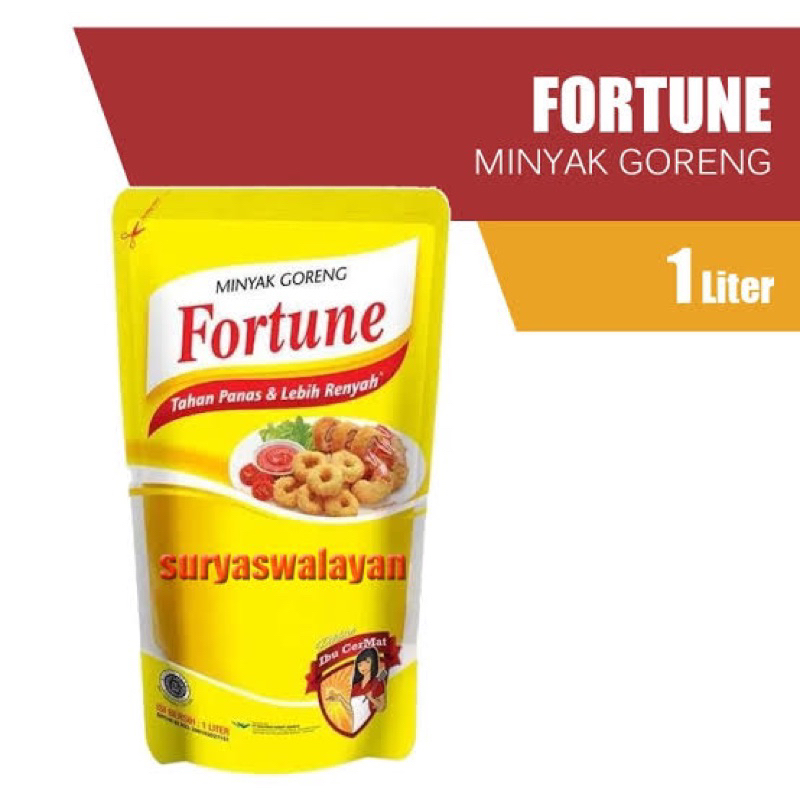 

fortune minyak goreng 1liter discon 50%