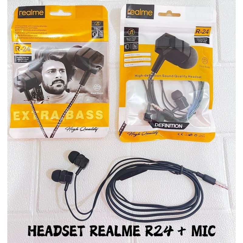 HF HEADSET REALME R-24 EXTRA BASS KUALITAS BAGUS