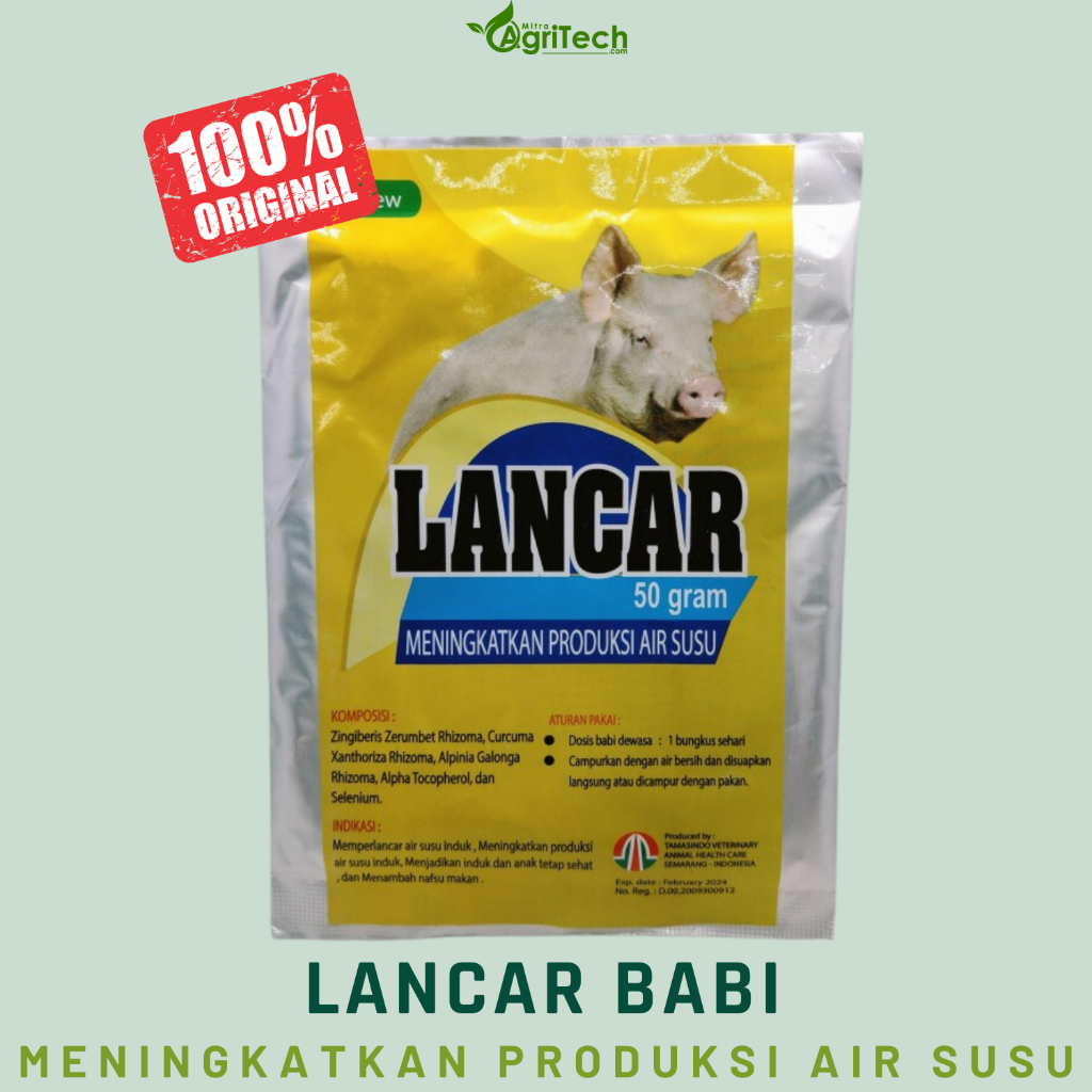 

LANCAR BABI 50 GRAM JAMU MENINGKATKAN PRODUKSI AIR SUSU INDUK BABI - TAMASINDO