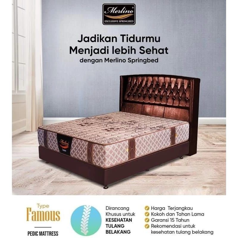 Springbed Matras Kasur Merlino Famous 160x200 180x200