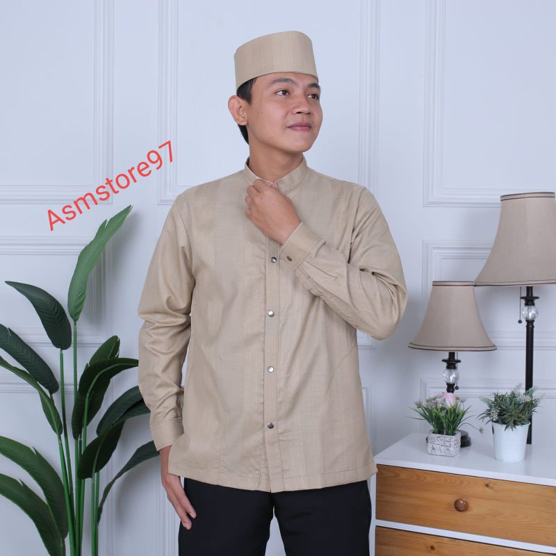 BAJU KOKO PRIA CREAM/ PECI CREAM PRIA TERBARU