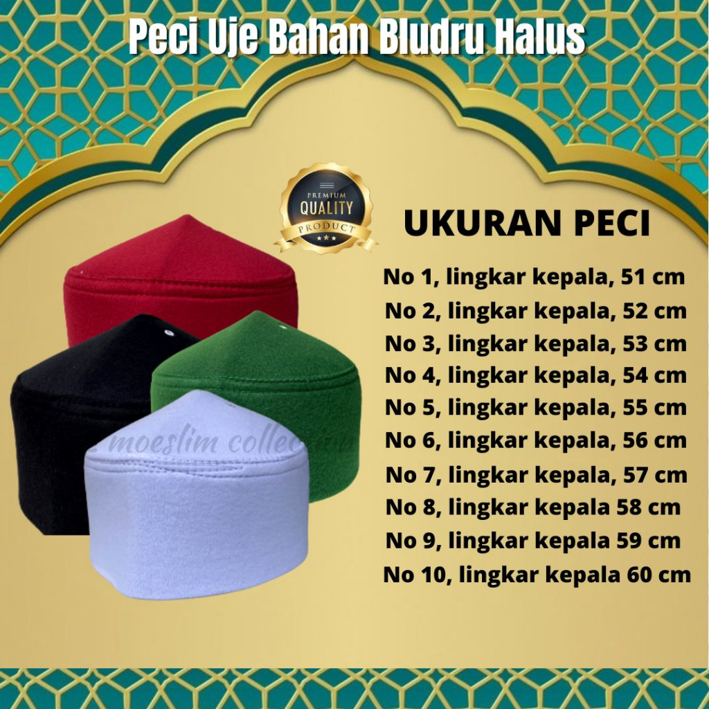 HOT DEALS PECI UJE PECI BLUDRU PECI UJE POLOS SONGKO KOPYAH TERMURAH