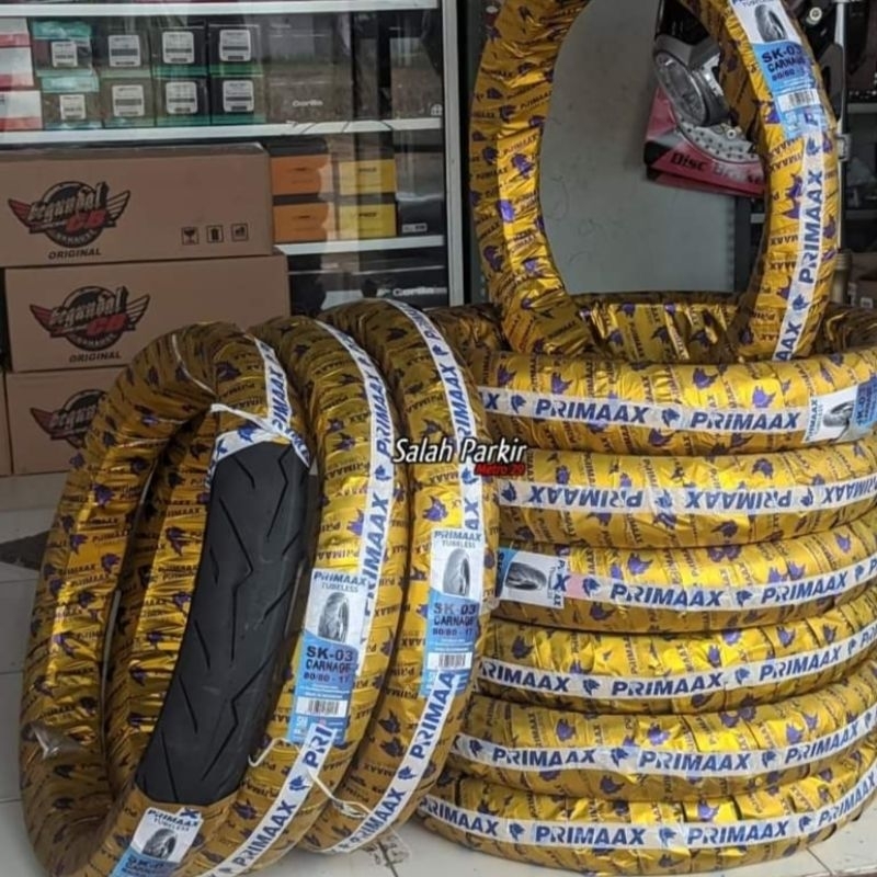 BAN DOCEP PRIMAX PRIMAX SK 03 CARNAGE SK 01 UKURAN 90/80 DAN 80/80 100/70 RING 17