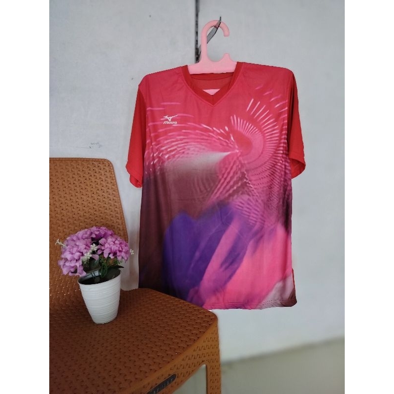 Baju atasan volly jersy Mizuno printing depan dewasa