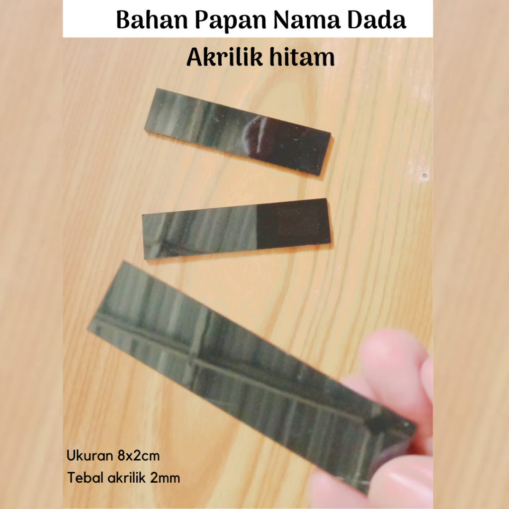 

Akrilik bahan nametag / bahan papan nama 8x2 cm