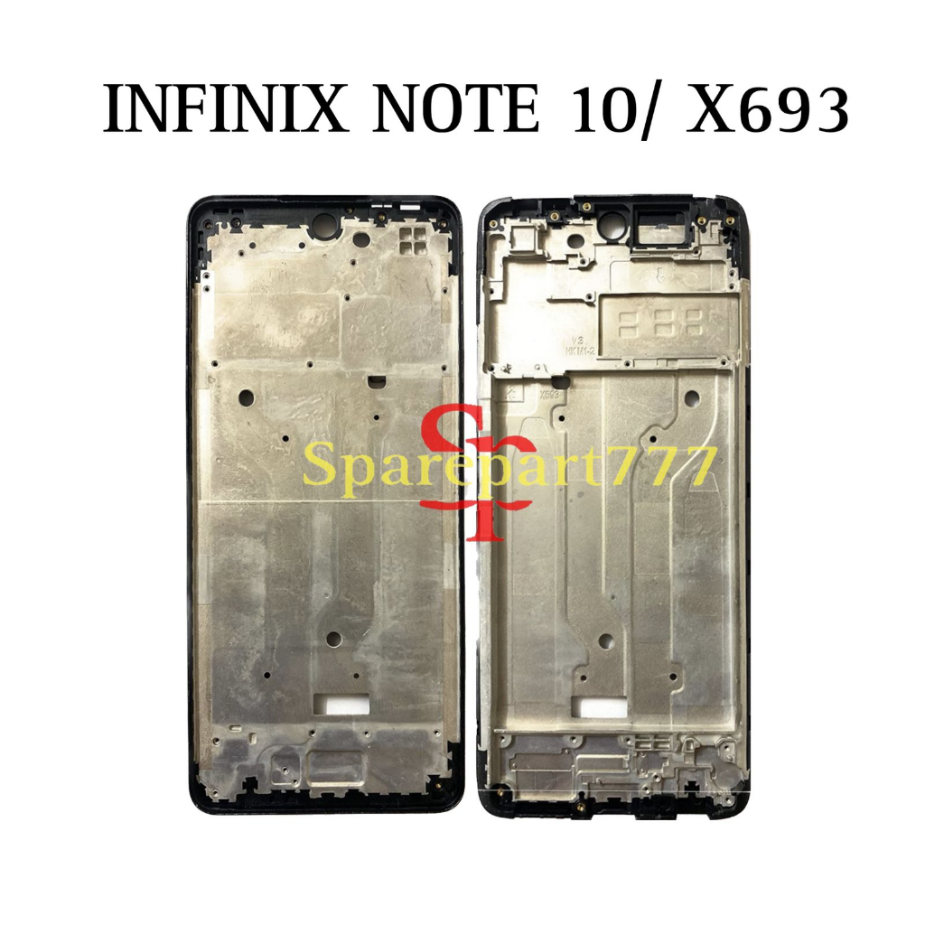 Frame Bezzel Tulang Tengah Infinix Note 10 / X693 - Bejel Bezel Dudukan LCD & Mesin